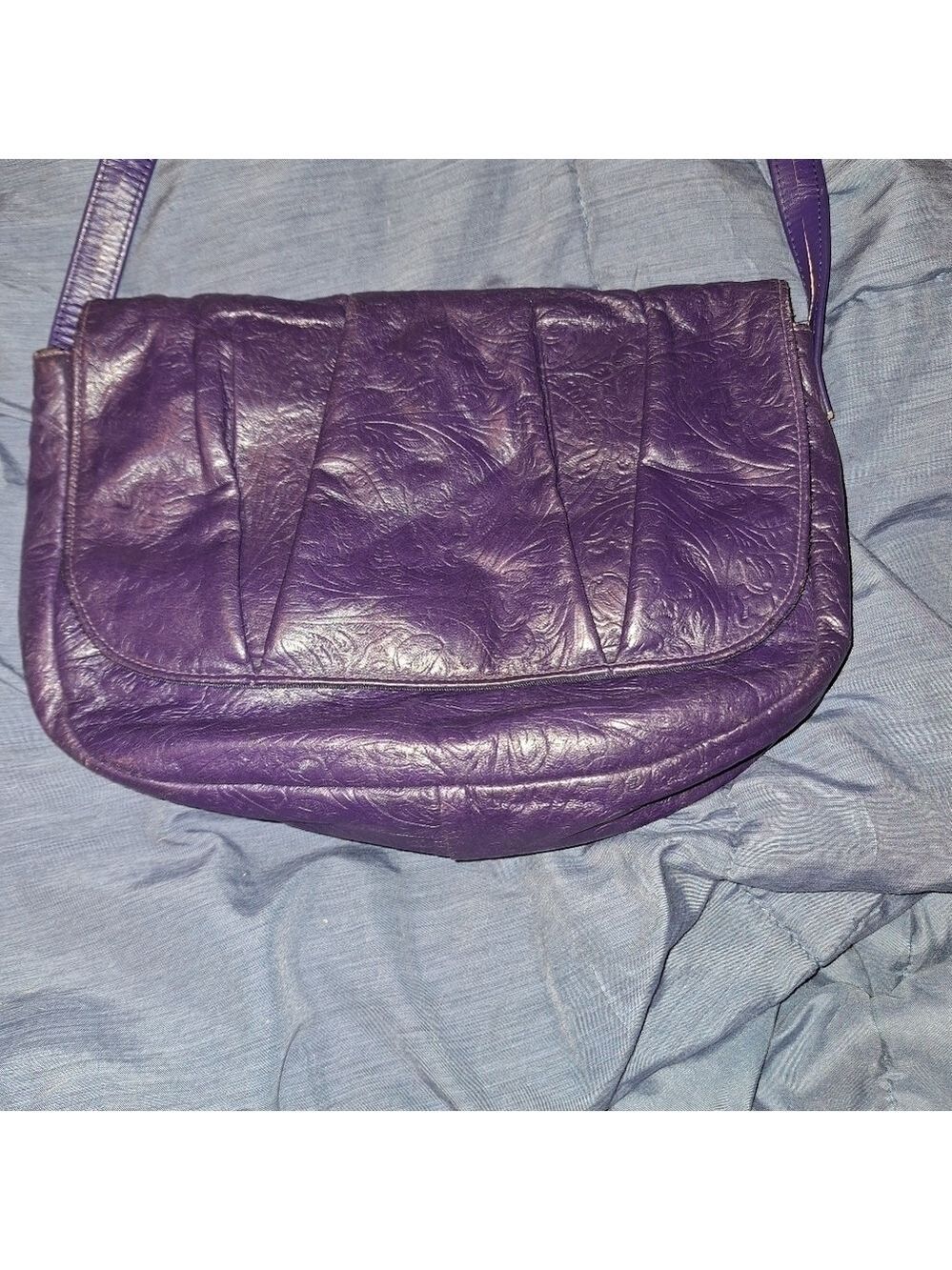 Small Purple Leather Handbag